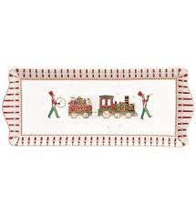 Bandeja Rectangular Tren Navidad