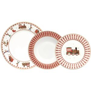 Vajilla X 6 Tren Navidad