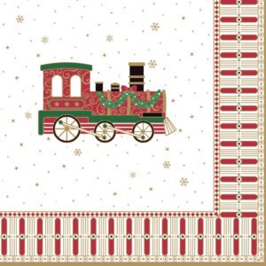 Paquete De Servilletas Tren Navidad