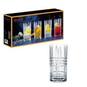 SET X 4 VASOS ALTOS CRISTAL