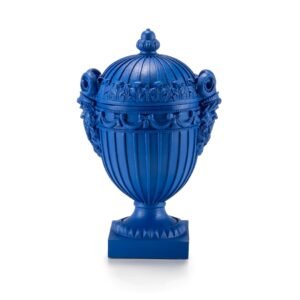 Ánfora Con Tapa Romano Azul