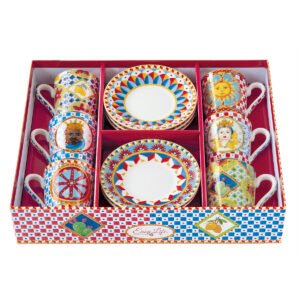 Set 6 Tazas Café Con Plato