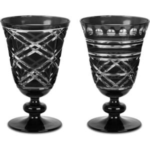 Set X 2 Copas Talladas Negras / Baci